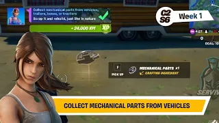 Collect Mechanical Parts from Vehicles, Trailers, Buses, or Tractors in Fortnite Season 6 Week 1 Epi