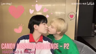 [Engsub/BL] Sweet candy kissing challenge with lovely couple Haohao and Nienie - Part 2