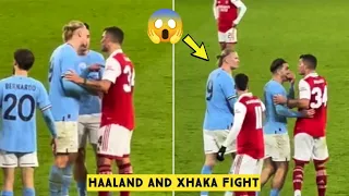 😱 Erling Haaland and Granit Xhaka FIGHT during Manchester City vs Arsenal