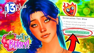 the rules say i HAVE to make this Sim have an affair... - NOT SO BERRY CHALLENGE! 💙 Blue #13