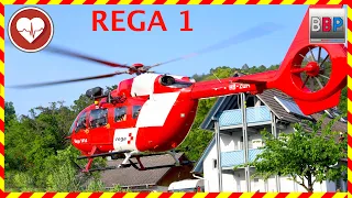 🚁🆘 Rega 1 - Start mit Patient, Hohentengen, 02.06.2023.