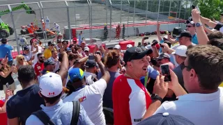 Fernando Alonso in Grandstand at 2017 Canadian Grand Prix