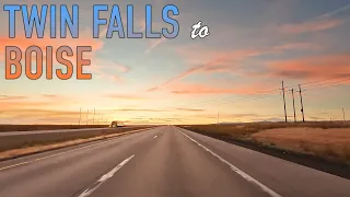 Twin Falls to Boise Sunset Drive in 4K