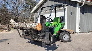 Homemade firewood processor for avant loader