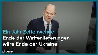 Regierungserklärung von Olaf Scholz zu "Ein Jahr Zeitenwende" am 02.03.23