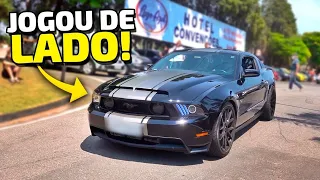 MUSTANG SUPERCHARGER JOGOU DE LADO NA SAÍDA *ronco perfeito*