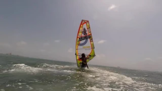 Sarah Quita and Fishermen's huts local freestyle windsurfing