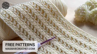 SUPER EASY Crochet Pattern for Beginners! 👌 Graceful Crochet Stitch for Scarf, Blanket & Sweater