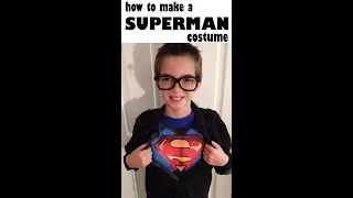 Superman Superhero Halloween Costume Last Minute Easy DIY #Shorts #Superman