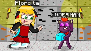 ¡JUGAMOS MINECRAFT PERO SOY UN ENDERMAN ÚTIL! 😱 💎 😂 | SRGATO X FLOR ADOPTA A BABY GATO ENDERMAN