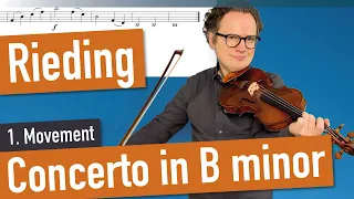 Rieding Concerto Op. 35 in B-minor 1. Movement, Violin Sheet Music, Piano Accompaniment, var. Tempi