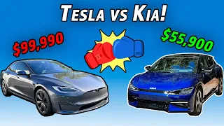 The Benchmark Meets The Value Alternative | 2022 Tesla Model S vs 2022 Kia EV6