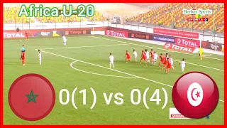 Africa U-20: Morocco vs Tunisia 0(1) - 0(4), Quarter final. Highlights.