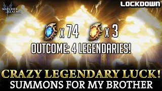 WOR: 4 Legendaries Pulled, Crazy Viewer Summons! I'm Jealous! Watcher of Realms