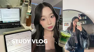 STUDY VLOG📑: finals szn + lots of matcha runs + ALL NIGHTER!