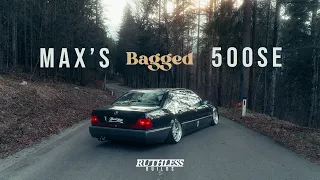 Max's bagged Mercedes Benz 500SE W140