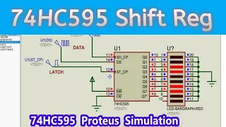 74HC595 8 bit Shift Register - Proteus Simulation