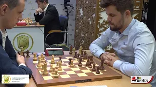 Magnus places his faith in Dubov's Tarrasch once again | Wojtaszek vs Carlsen | World Blitz 2019