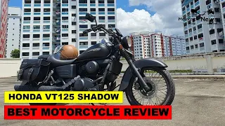 HONDA VT125 SHADOW BEST MOTORCYCLE REVIEW 4v V twin, 5 gears