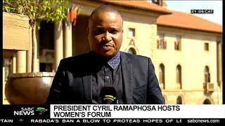 President Ramaphosa hosts women's groups at the Union Buildings