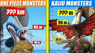 One Piece Monsters and Kaiju Monsters Size Comparison | SPORE