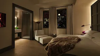 Spend The Night In A Rainy Luxury New York Apartment | Heavy Rain & Thunder Sounds Outside