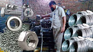 Mass Production of Hex Nut Bolts Heavy Machinery | Complete Manufacturing Process