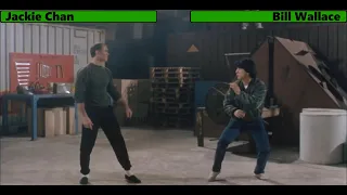 Jackie Chan vs Bill Wallace / The Protector with Healthbars