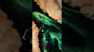 Cosmic Green Resin Epoxy Pour