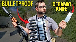 Homemade Body Armor from KNIVES - it stops rifle rounds!