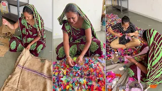 Mother Daughter making jute doormat - repurpose old clothes in your Home #diy #doormat #jutecrafts