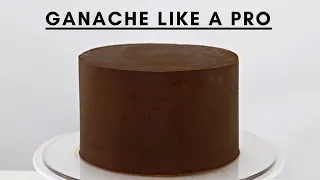 HOW TO COVER A CAKE WITH DARK CHOCOLATE GANACHE WITH SMOOTH SIDES AND SHARP EDGES! CAKES BY MK