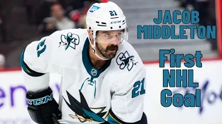 Jacob Middleton #21 (San Jose Sharks) first NHL goal Nov 24, 2021