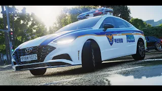 GTA5 LSPDFR 한국 경찰 센슈어스#korea #police #sonata #gta5mods