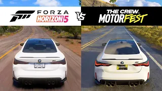 Forza Horizon 5 vs The Crew Motorfest - BMW M4 Competition - FH5 vs TC3 Comparison