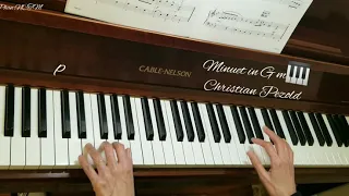 Minuet in G Minor (BWV Anhang 115) - Christian Petzold - Slow - Piano Tutorial