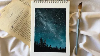 3 colors Acrylic painting with an easy technique