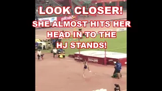 Katarina Johnson Thompson (GBR) ALMOST HITS HER HEAD!! High Jump 195 cm World Championships Doha 19'