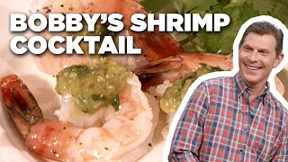 Bobby Flay's Shrimp Cocktail with Tomatillo-Horseradish Sauce | Food Network Specials | Food Network