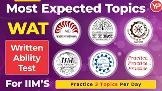 Most Expected Current Topics of WAT for Admission in IIM's | Current topics for WAT 2022