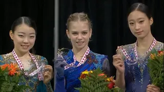 LADIES MEDAL CEREMONY 2019 SKATE CANADA