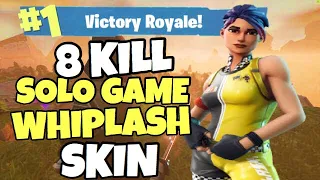 Winning a solo game with whiplash skin