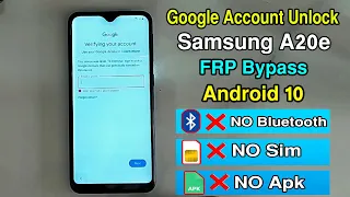 Samsung A20e FRP Bypass/A20e Google Account Unlock Android 10 Q | A20e FRP Bypass New trick 2021 ||