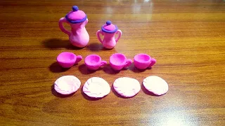 Amazing tecnique make kitchen set clay kitchen set#pinkkitchenset#claykitchen#littlestep