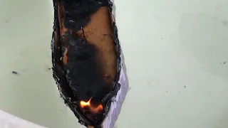 Cardboard ship burning(part 2)