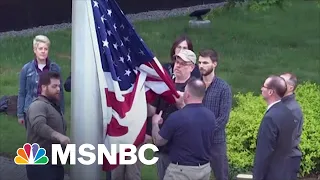 U.S. Flag Is Raised At The American Embassy In Kyiv