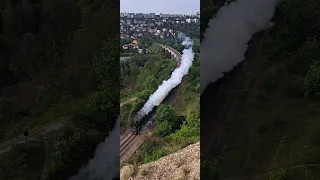 Parní lokomotiva 464.202 #train #steam #vlaky #railway #lokomotiva #locomotive #rail #vlak #station