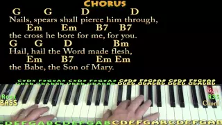 What Child is This (Christmas) Piano Cover Lesson in Em with Chords/Lyrics