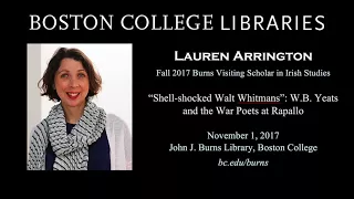 Lauren Arrington, Fall 2017 Burns Visiting Scholar in Irish Studies