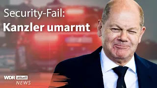 Mann umarmt Kanzler: Fail beim Sicherheitspersonal von Olaf Scholz | WDR Aktuelle Stunde